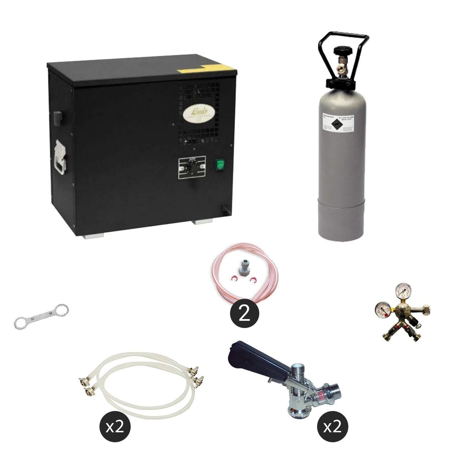 Null Komplett Set Zapfanlage, AS-40, 2-leitig, Durchlaufkühler, Nasskühler - Untertheke, Green Line 3 Null Komplett Set Zapfanlage, AS-40, 2-leitig, Durchlaufkühler, Nasskühler - Untertheke, Green Line – Bild 3