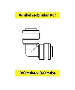 Null Winkelverbinder 90° - 3/8`tube X 3/8`tube