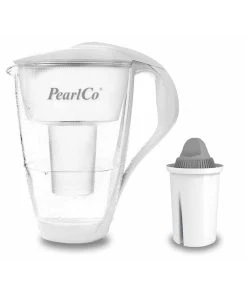 Pearlco Glas-Wasserfilter Weiß Inkl. 1 Protect+ Filterkartusche