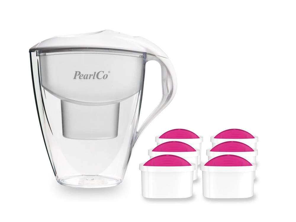 Pearlco Wasserfilter Astra Weiß Inkl. 6 AquaMag Filterkartuschen 1 Pearlco Wasserfilter Astra Weiß Inkl. 6 AquaMag Filterkartuschen