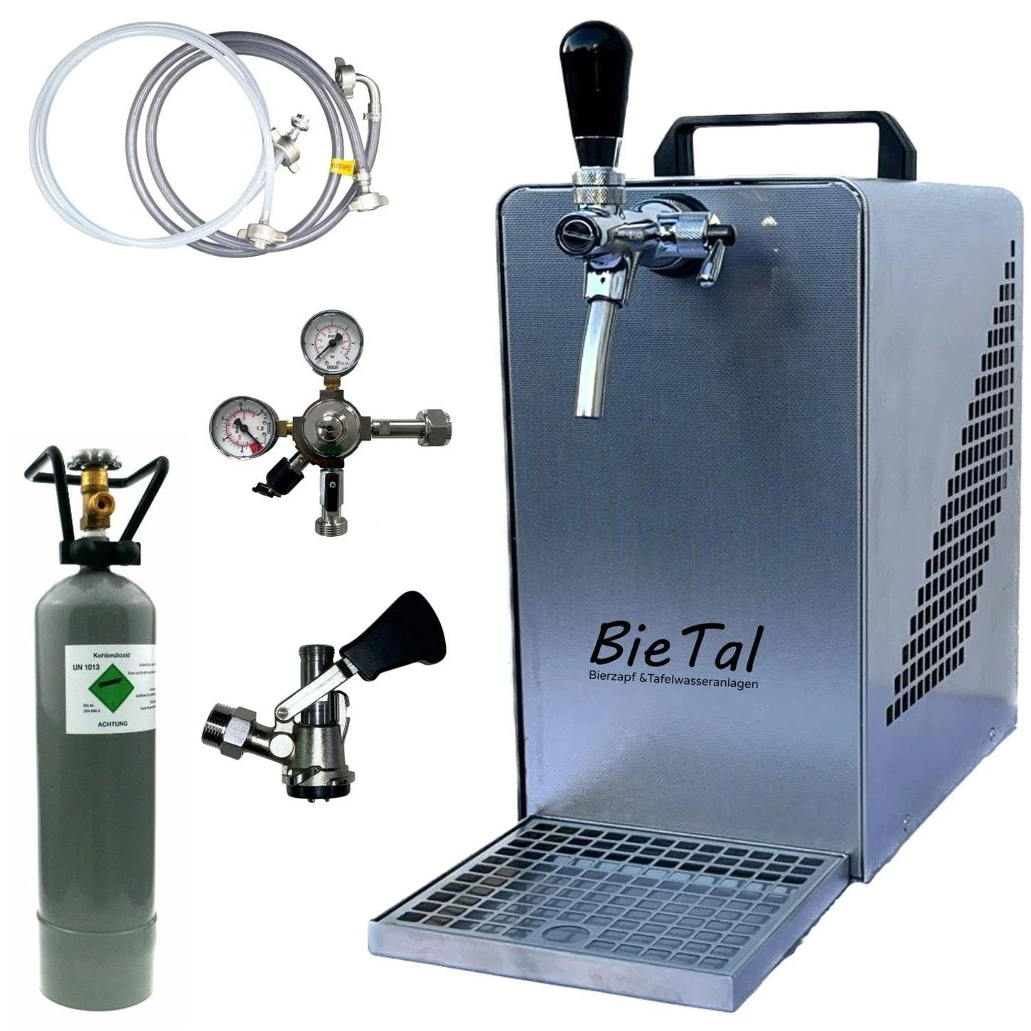 Null BieTal® Bierzapfanlage Bierkühler Zapfanlage 30 Liter/h - KOMPLETTSET - 5/8 Zoll - Typ M - 2 Kg CO2 2 Null BieTal® Bierzapfanlage Bierkühler Zapfanlage 30 Liter/h - KOMPLETTSET - 5/8 Zoll - Typ M - 2 Kg CO2 – Bild 2
