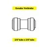 Null Gerader Reduzierer-Verbinder 1/2` Auf 3/8`