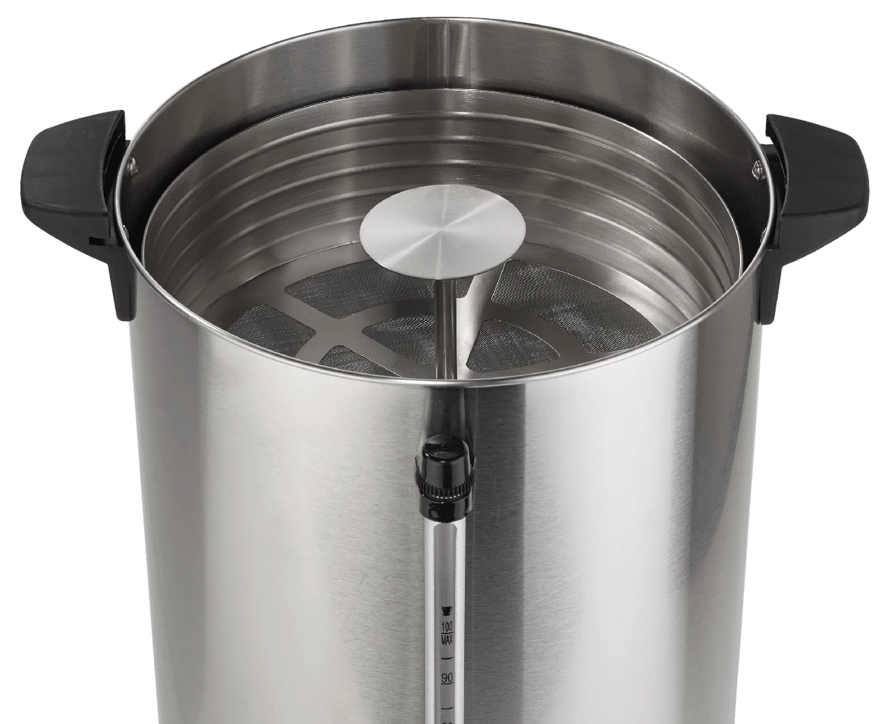 Metro-professional METRO Professional Perkolator Rundfilter Kaffeemaschine GCM4015, Edelstahl, 15 L, 100 Tassen, 1650 W, Wasserstandsanzeige, Silber 7 Metro-professional METRO Professional Perkolator Rundfilter Kaffeemaschine GCM4015, Edelstahl, 15 L, 100 Tassen, 1650 W, Wasserstandsanzeige, Silber – Bild 7