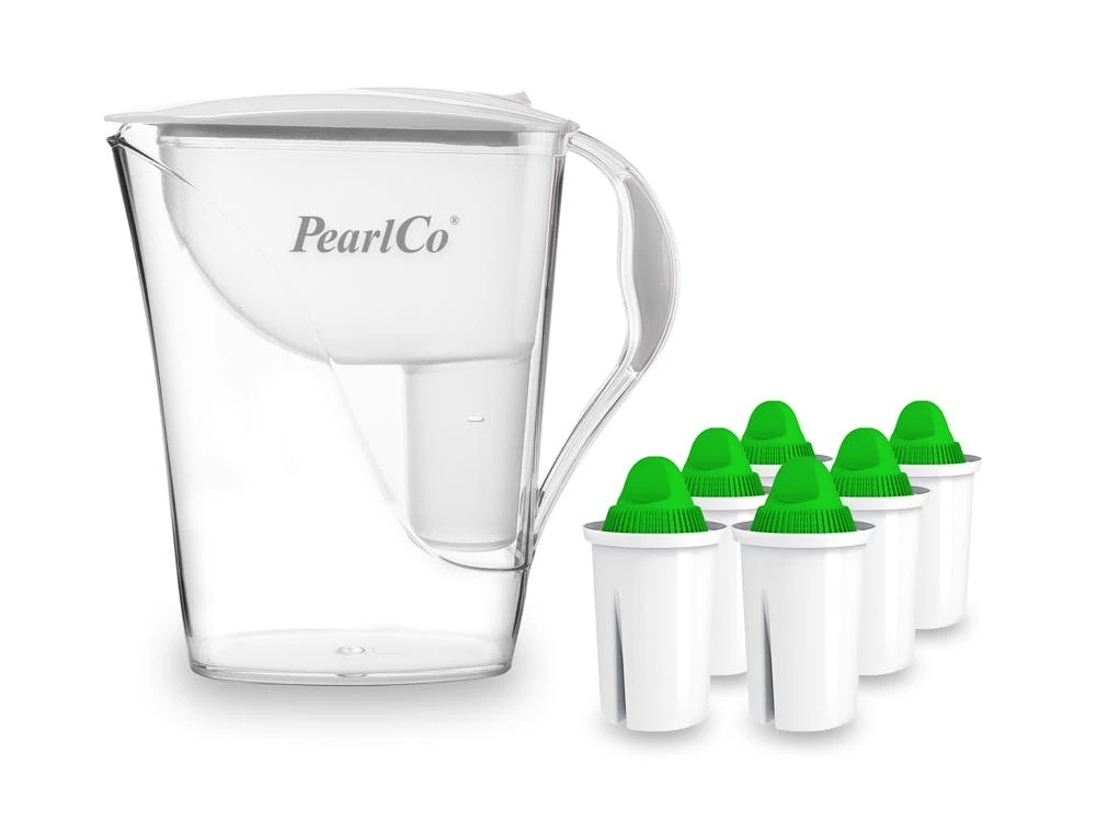 Pearlco Wasserfilter Fashion Weiß Inkl. 6 Alkaline Filterkartuschen 1 Pearlco Wasserfilter Fashion Weiß Inkl. 6 Alkaline Filterkartuschen