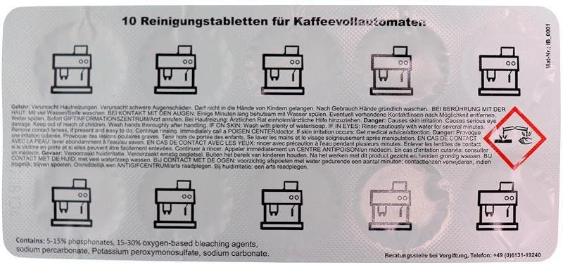 Null Reinigungstabletten Für Kaffeevollautomaten | á 10 Stück, Ø18mm Je 2,5g, Blister In Faltschachtel + Anleitung 7 Null Reinigungstabletten Für Kaffeevollautomaten | á 10 Stück, Ø18mm Je 2,5g, Blister In Faltschachtel + Anleitung – Bild 7