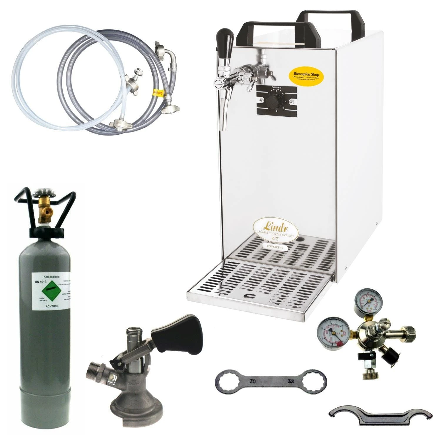 Null BieTal® Bierzapfanlage Bierkühler Zapfanlage 30 Liter/h - KOMPLETTSET - 5/8 Zoll - 5 Liter Adapter - 0,5Kg CO2 7 Null BieTal® Bierzapfanlage Bierkühler Zapfanlage 30 Liter/h - KOMPLETTSET - 5/8 Zoll - 5 Liter Adapter - 0,5Kg CO2 – Bild 7