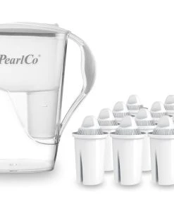 Pearlco Wasserfilter Fashion Weiß Inkl. 12 Universal Filterkartuschen