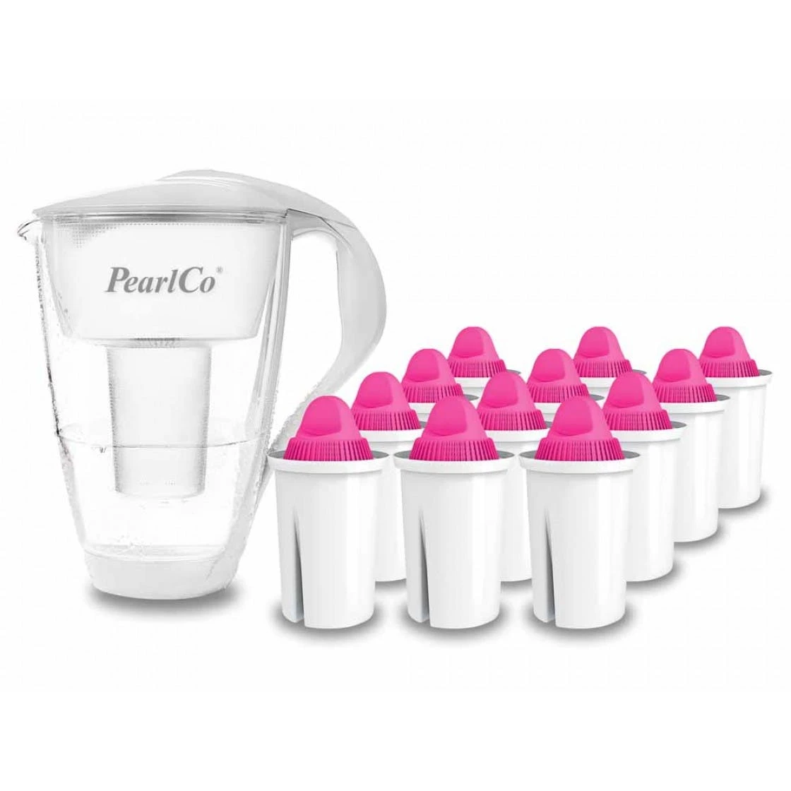 Pearlco Glas-Wasserfilter Weiß Inkl. 1 AquaMag Filterkartusche 4 Pearlco Glas-Wasserfilter Weiß Inkl. 1 AquaMag Filterkartusche – Bild 4