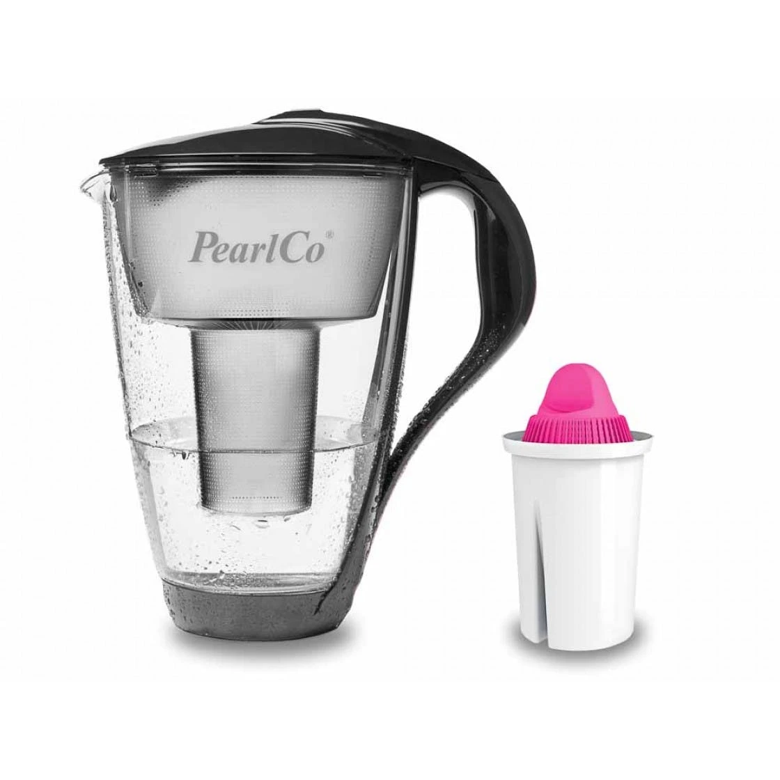 Pearlco Glas-Wasserfilter Weiß Inkl. 1 AquaMag Filterkartusche 2 Pearlco Glas-Wasserfilter Weiß Inkl. 1 AquaMag Filterkartusche – Bild 2