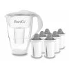Pearlco Glas-Wasserfilter Weiß Inkl. 6 Protect+ Filterkartuschen