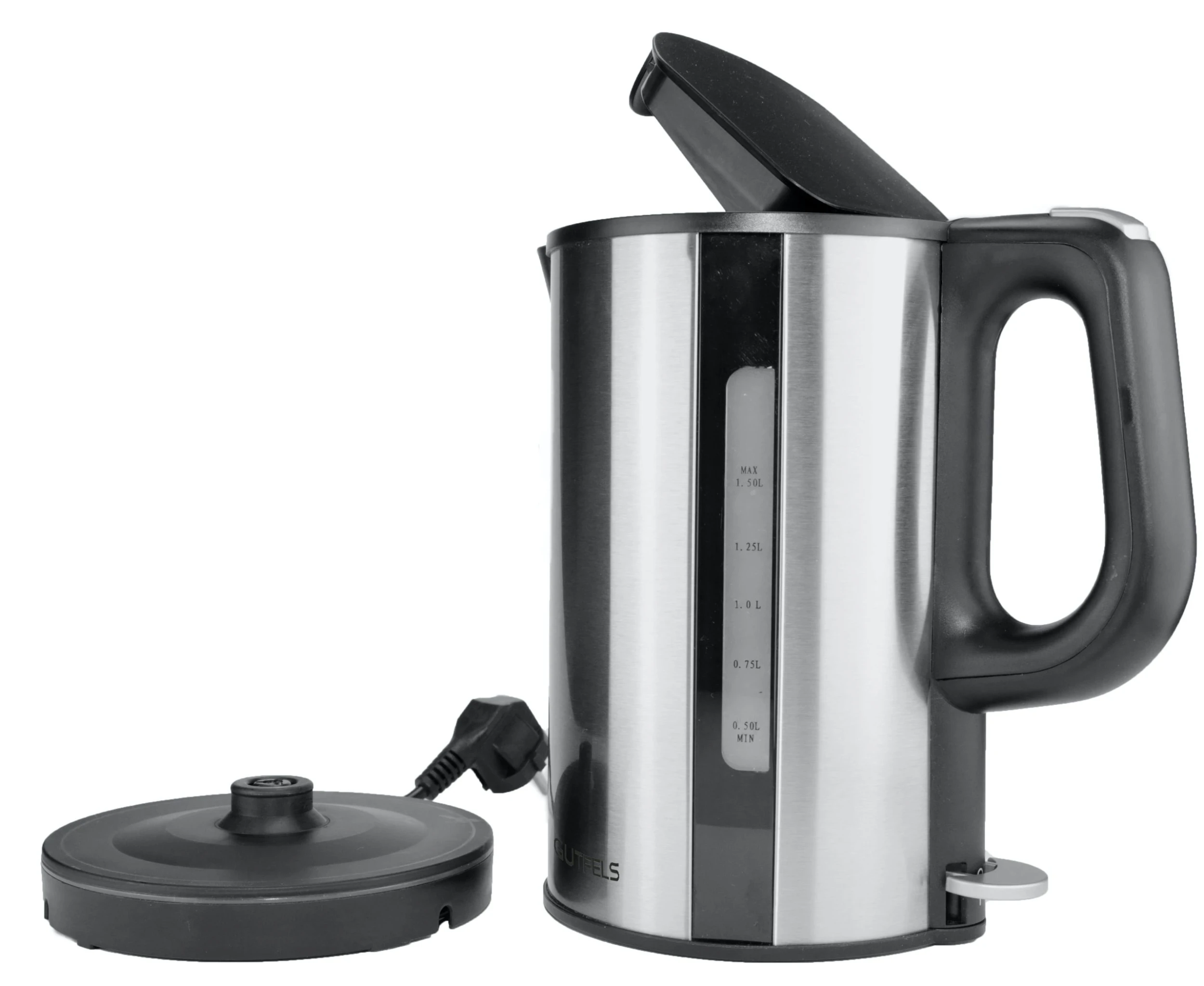 Exquisit Glas-Wasserkocher WK 3501 Swg, Innenbeleuchtung, 2 Liter, 2200 Watt, Edelstahlverzierung, Schwarz 4 Exquisit Glas-Wasserkocher WK 3501 Swg, Innenbeleuchtung, 2 Liter, 2200 Watt, Edelstahlverzierung, Schwarz – Bild 4