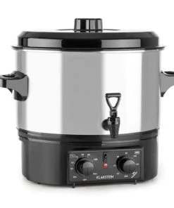 Klarstein Biggie Small Einkochvollautomat Einkochtopf 16 Liter 2000 W Edelstahl Silber