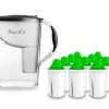 Pearlco Wasserfilter Standard Anthrazit Inkl. 12 Alkaline Filterkartuschen