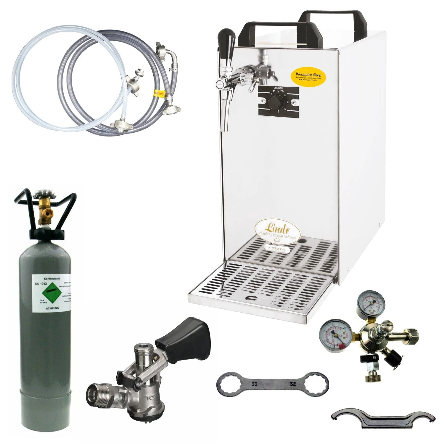 Null BieTal® Bierzapfanlage Bierkühler Zapfanlage 30 Liter/h - KOMPLETTSET - 5/8 Zoll - 5 Liter Adapter - 0,5Kg CO2 6 Null BieTal® Bierzapfanlage Bierkühler Zapfanlage 30 Liter/h - KOMPLETTSET - 5/8 Zoll - 5 Liter Adapter - 0,5Kg CO2 – Bild 6