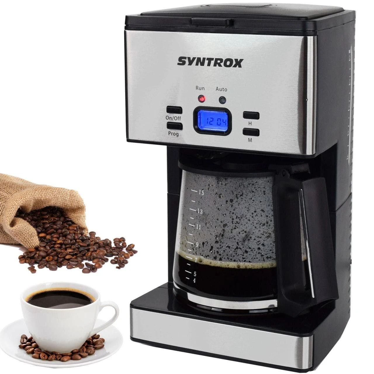 Syntrox-germany Edelstahl Kaffeemaschine Kaffeeautomat Mit Timer 5 Syntrox-germany Edelstahl Kaffeemaschine Kaffeeautomat Mit Timer – Bild 5