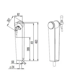 Null Schanksäule Modell Naked, 1-leitig -HENDI-Geschäft 33f30f26 cac8 4623 9dd6 19ea27f0a5a7