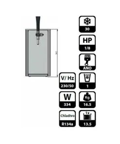 Null Zapfanlage, PYGMY 25/K Exclusive * Trockenkühler * Zapfanlage Ohne CO2 * Luftkompressor * 1leitig -HENDI-Geschäft 3a897d55 ed53 43c4 9ef5 e64328553b6c