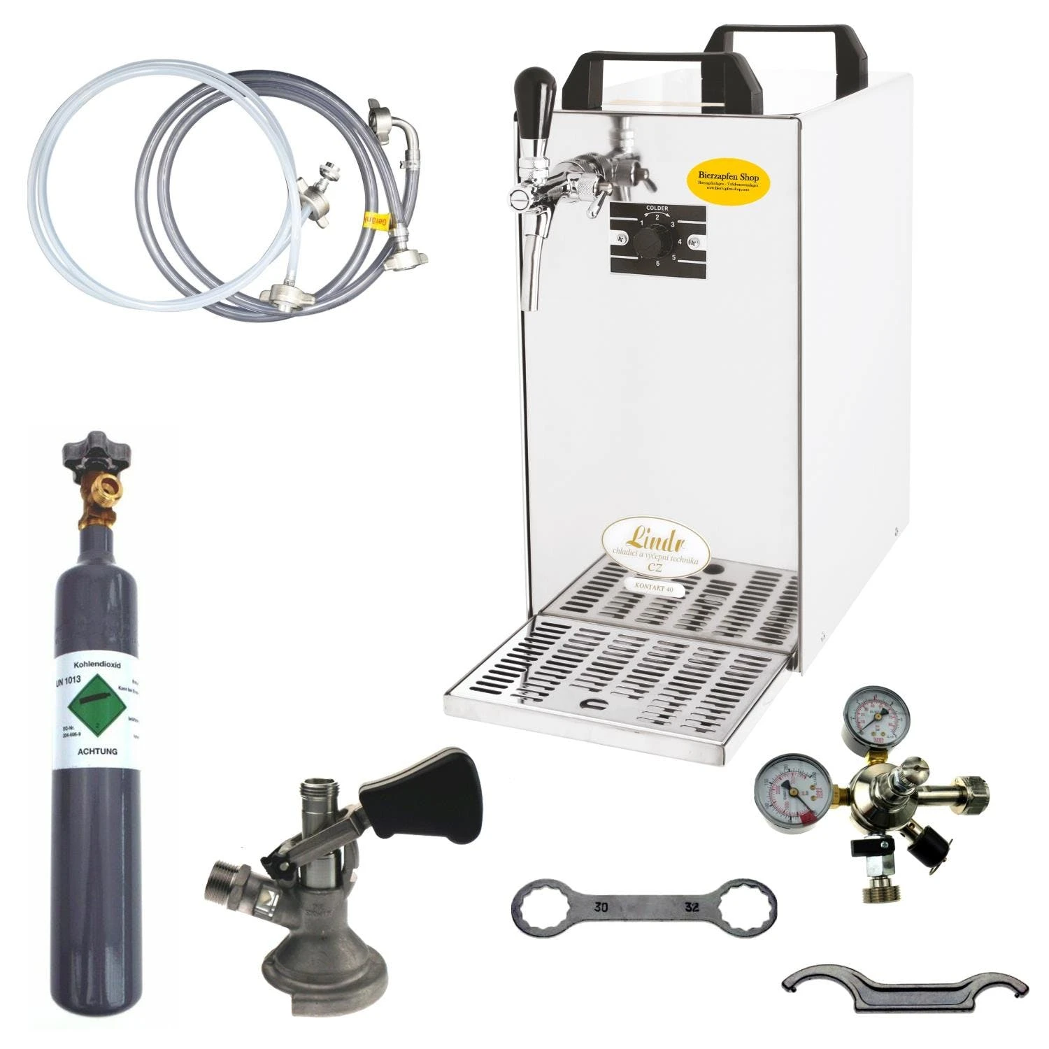 Null Bierzapfanlage Bierkühler Zapfanlage - 60 Liter/h - 1-leitig - KOMPLETTSET - KEG Kombi - CO2 2 Kg 3 Null Bierzapfanlage Bierkühler Zapfanlage - 60 Liter/h - 1-leitig - KOMPLETTSET - KEG Kombi - CO2 2 Kg – Bild 3