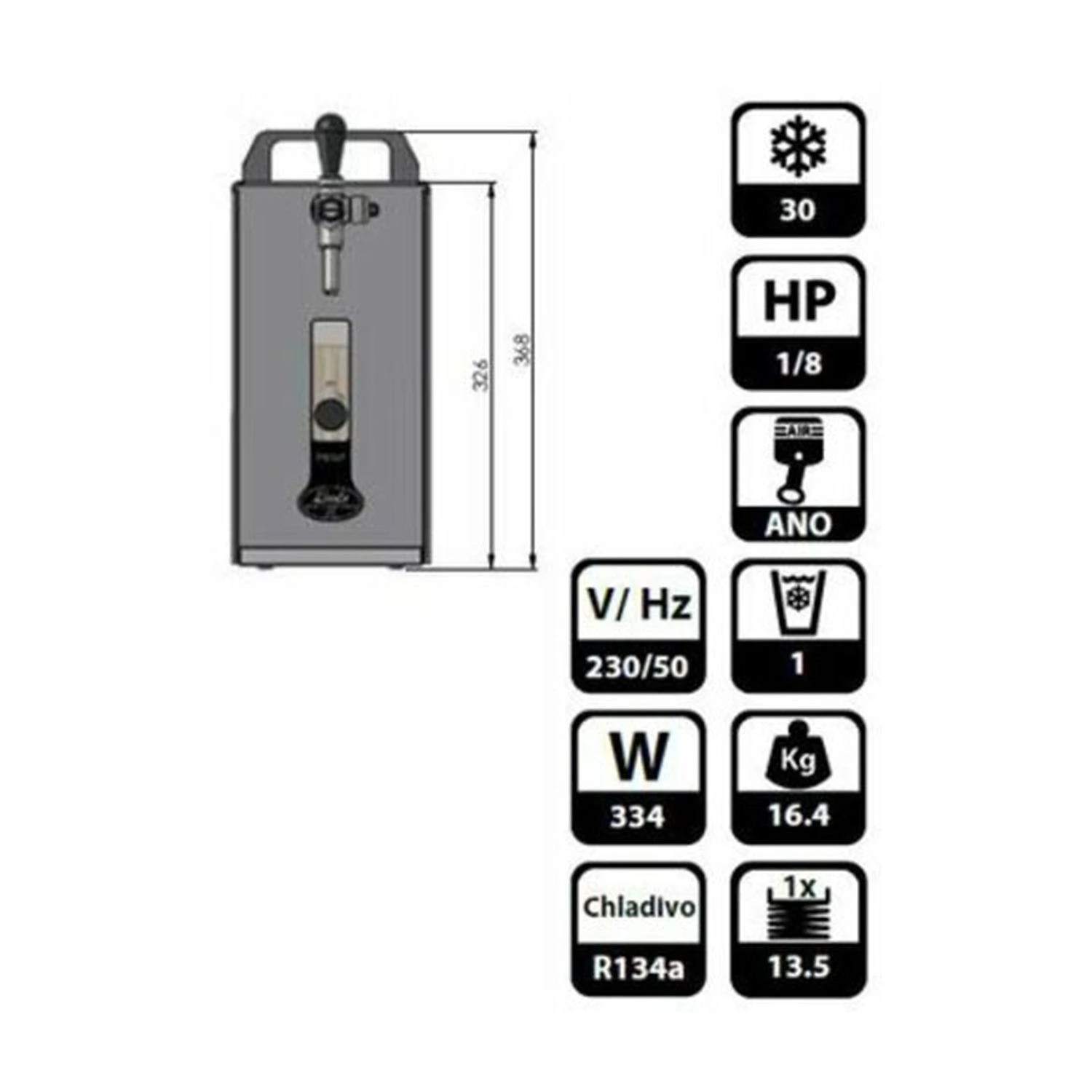 Null Komplett Set - Bier Zapfanlage PYGMY 25/K Mit Membranpumpe, 1-leitig Trockenkühlgerät Aus Edelstahl, 30 Liter/h, Green Line 7 Null Komplett Set - Bier Zapfanlage PYGMY 25/K Mit Membranpumpe, 1-leitig Trockenkühlgerät Aus Edelstahl, 30 Liter/h, Green Line – Bild 7