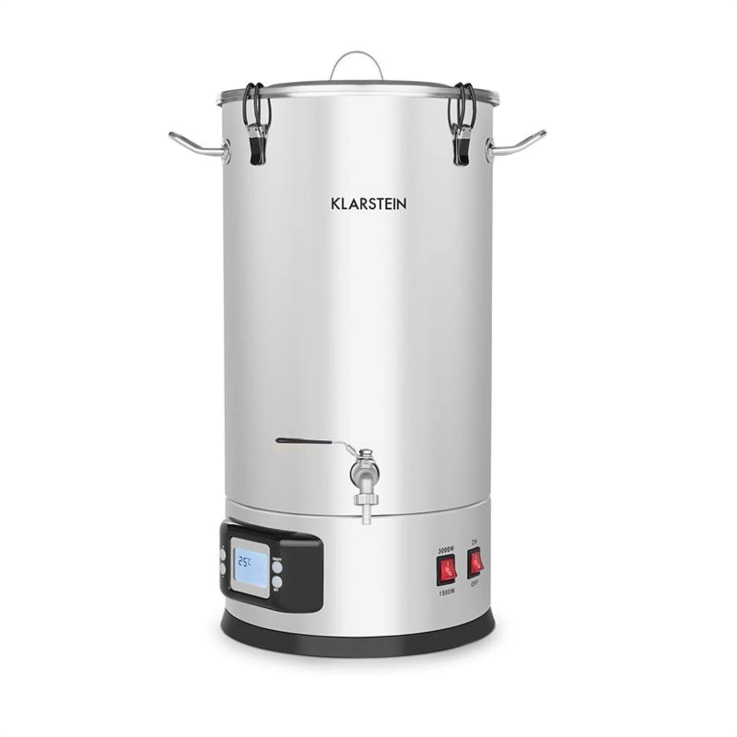 Klarstein Maischfest Maischekessel 5 Teile 1500/3000W 35l LCD Edelstahl Silber 2 Klarstein Maischfest Maischekessel 5 Teile 1500/3000W 35l LCD Edelstahl Silber – Bild 2