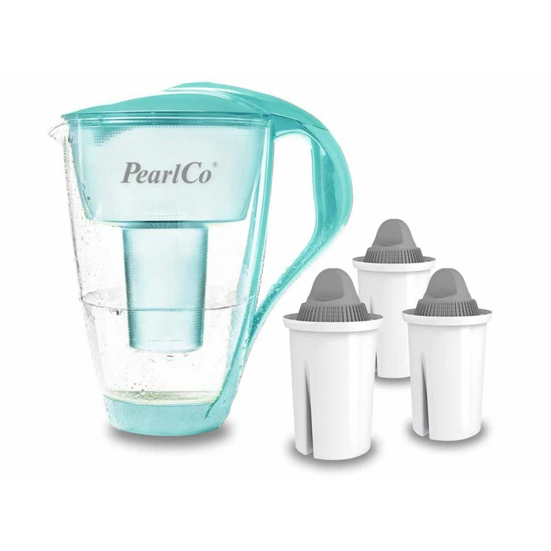 Pearlco Glas-Wasserfilter Mint Inkl. 3 Protect+ Filterkartuschen 1 Pearlco Glas-Wasserfilter Mint Inkl. 3 Protect+ Filterkartuschen