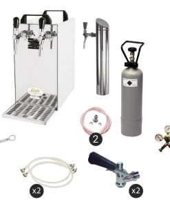 Null Untertheken Komplett Set - Zapfanlage - Kontakt 40 2-leitig Trockenkühler, Durchlaufkühler 50 Liter/h, Inkl. Schanksäule, Green Line -HENDI-Geschäft 543340cd 8d5a 41c0 ae59 6e06467afdb3 7