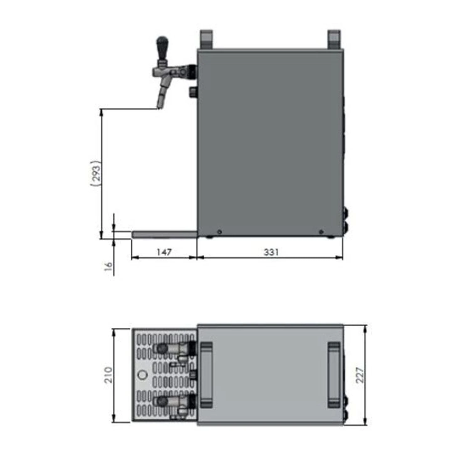 Null Komplett Set Kontakt 40/K Bierzapfanlage 2-leitig Trockenkühlgerät Aus Edelstahl, 50 Liter/h, Mit Membranpumpe, Green Line 7 Null Komplett Set Kontakt 40/K Bierzapfanlage 2-leitig Trockenkühlgerät Aus Edelstahl, 50 Liter/h, Mit Membranpumpe, Green Line – Bild 7