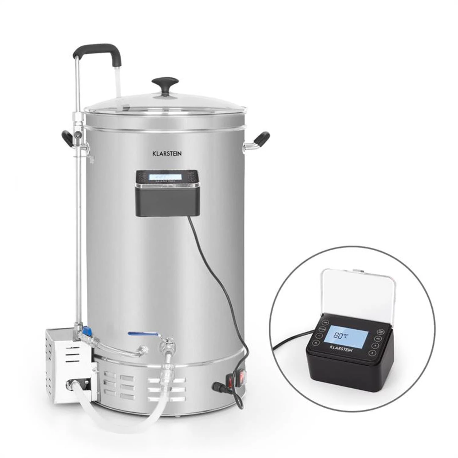 Klarstein Maischfest Maischekessel 5 Teile 1500/3000W 35l LCD Edelstahl Silber 5 Klarstein Maischfest Maischekessel 5 Teile 1500/3000W 35l LCD Edelstahl Silber – Bild 5