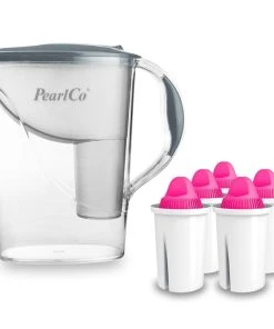 Pearlco Wasserfilter Standard Grau Inkl. 6 AquaMag Filterkartuschen