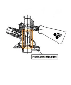 Alternative view of Null ERGO Handgriff Schwarz, Mit Logo, Für Keg - Verschluss (Hiwi Und Micro Matic)