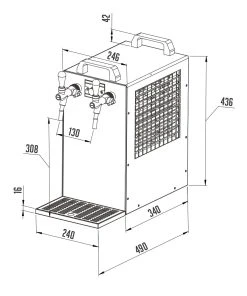 Null Kontakt 70/K Zapfanlage, Bierzapfanlage 2-leitig Trockenkühlgerät Aus Edelstahl, 90 Liter/h, Mit Membranpumpe, Green Line 12 Null Kontakt 70/K Zapfanlage, Bierzapfanlage 2-leitig Trockenkühlgerät Aus Edelstahl, 90 Liter/h, Mit Membranpumpe, Green Line -HENDI-Geschäft 725a446b ada7 4d56 919e 0a727e75be5b