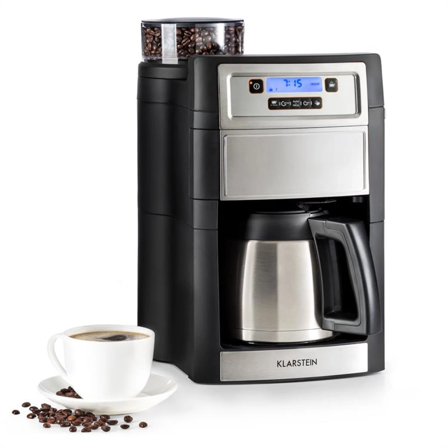 Klarstein Kaffeemaschine Arabica 800W EasyTouch Control Silber/schwarz Silber/schwarz 5 Klarstein Kaffeemaschine Arabica 800W EasyTouch Control Silber/schwarz Silber/schwarz – Bild 5