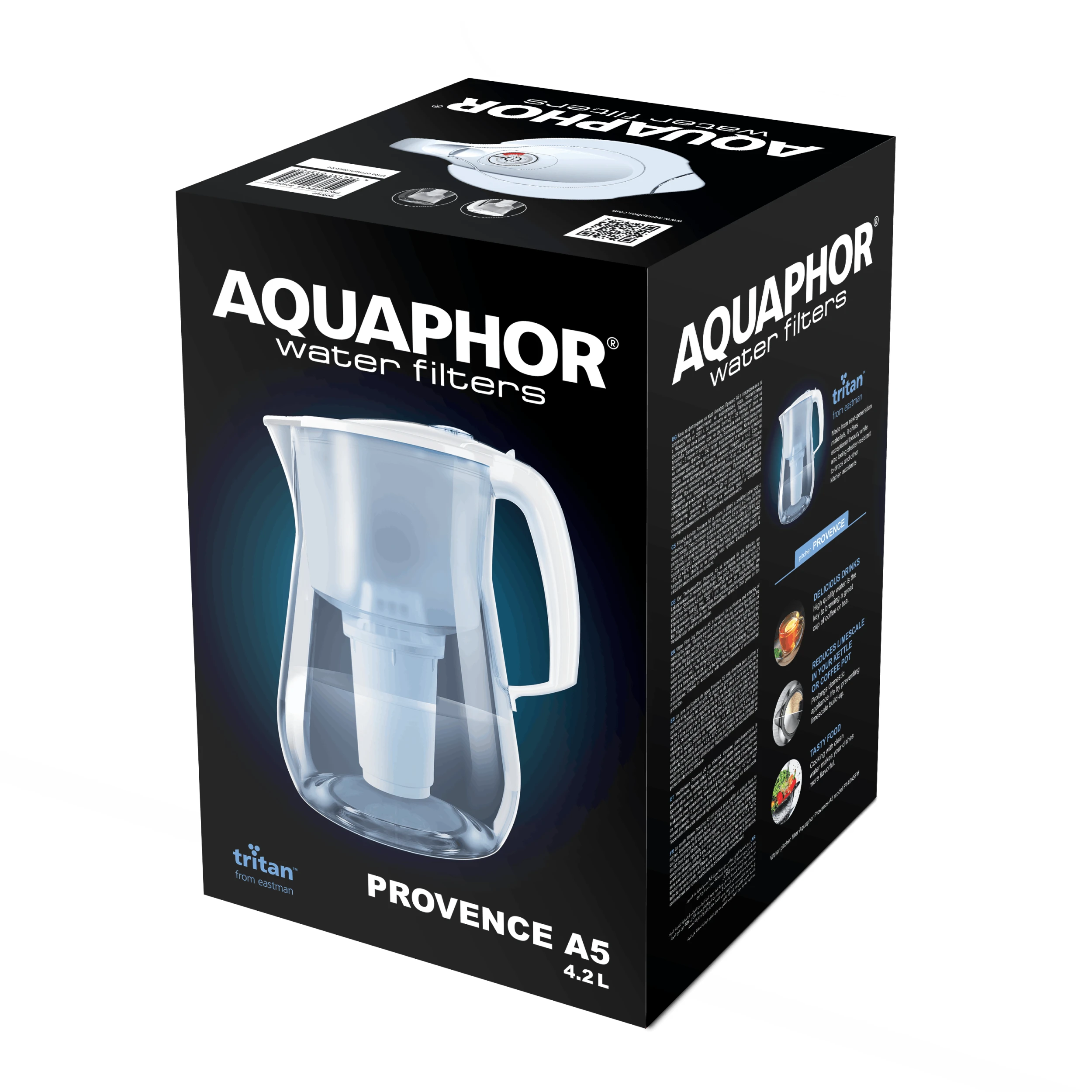 Null AQUAPHOR Tischwasserfilter Provence, Black Edition, Inkl. 1 A5 Filterkartusche. Premium-Wasserfilter In Glasoptik, Hergestellt Aus TRITAN. 6 Null AQUAPHOR Tischwasserfilter Provence, Black Edition, Inkl. 1 A5 Filterkartusche. Premium-Wasserfilter In Glasoptik, Hergestellt Aus TRITAN. – Bild 6