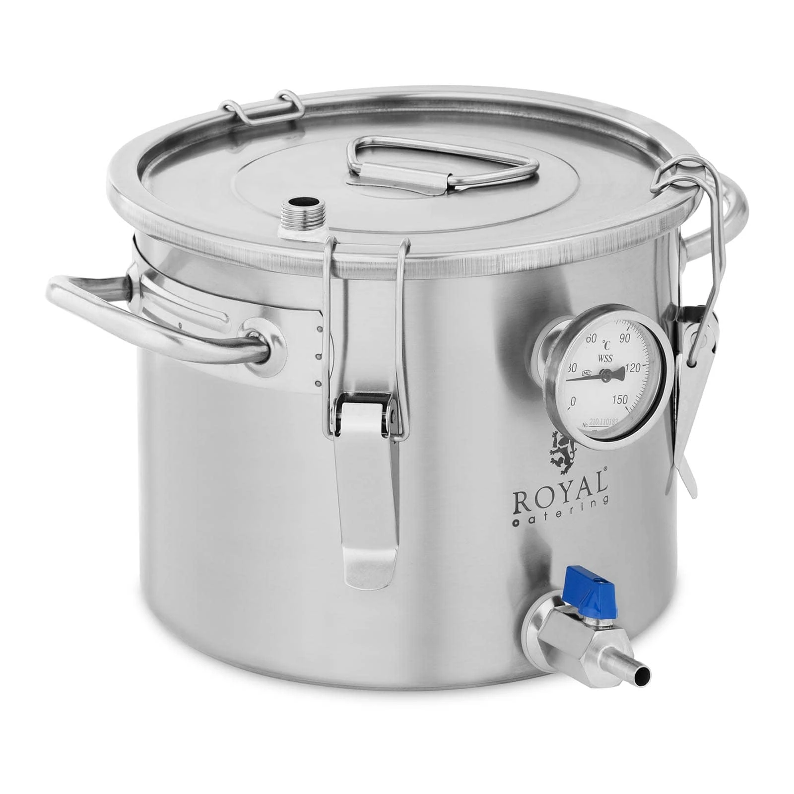 Royal-catering Maischekessel - 8 L - 0 - 150 °C - Edelstahl 1 Royal-catering Maischekessel - 8 L - 0 - 150 °C - Edelstahl