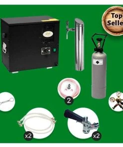 Null Untertheken Komplett Set Zapfanlage, AS-40, 2-leitig, Durchlaufkühler, Nasskühler - Untertheke, Inkl. Schanksäule, Green Line -HENDI-Geschäft 8cc6ef6f ee60 4037 b984 764272377722 8