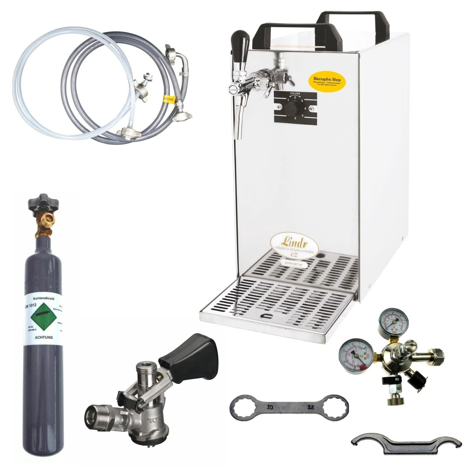 Null BieTal® Bierzapfanlage Bierkühler Zapfanlage 30 Liter/h - KOMPLETTSET - 5/8 Zoll - Typ M - 2 Kg CO2 6 Null BieTal® Bierzapfanlage Bierkühler Zapfanlage 30 Liter/h - KOMPLETTSET - 5/8 Zoll - Typ M - 2 Kg CO2 – Bild 6