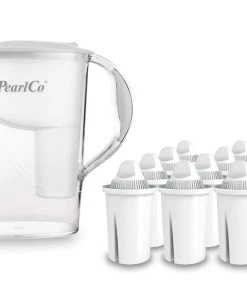 Pearlco Wasserfilter Standard Weiß Inkl. 12 Universal Filterkartuschen