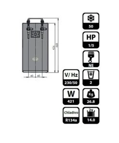 Null Komplett Set - Zapfanlage - Kontakt 40 2-leitig Trockenkühler, Durchlaufkühler 50 Liter/h, Green Line -HENDI-Geschäft 90f94055 a309 41ab 8111 2e47a1dbc087
