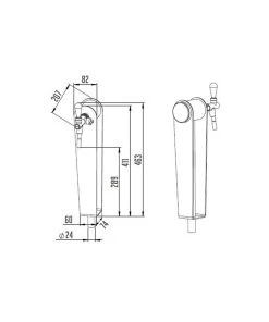 Null Schanksäule Modell Naked Taplite, 1-leitig -HENDI-Geschäft 93f22171 fa3e 402e 9d52 c3926e09b5e5