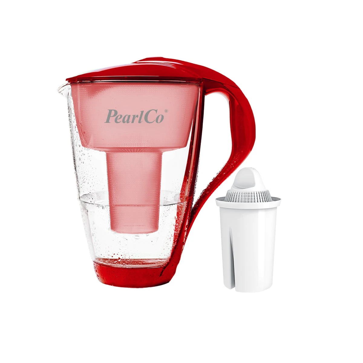 Pearlco Glas-Wasserfilter Rot Inkl. 6 Universal Filterkartuschen 3 Pearlco Glas-Wasserfilter Rot Inkl. 6 Universal Filterkartuschen – Bild 3
