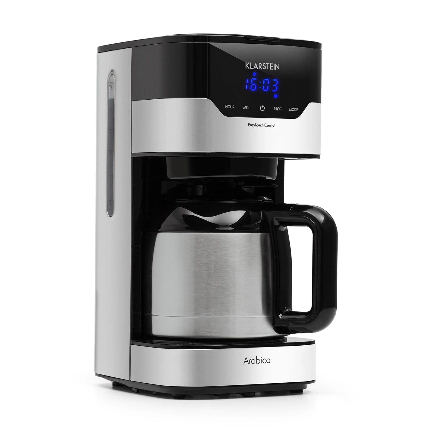 Klarstein Kaffeemaschine Arabica 800W EasyTouch Control Silber/schwarz Silber/schwarz 1 Klarstein Kaffeemaschine Arabica 800W EasyTouch Control Silber/schwarz Silber/schwarz