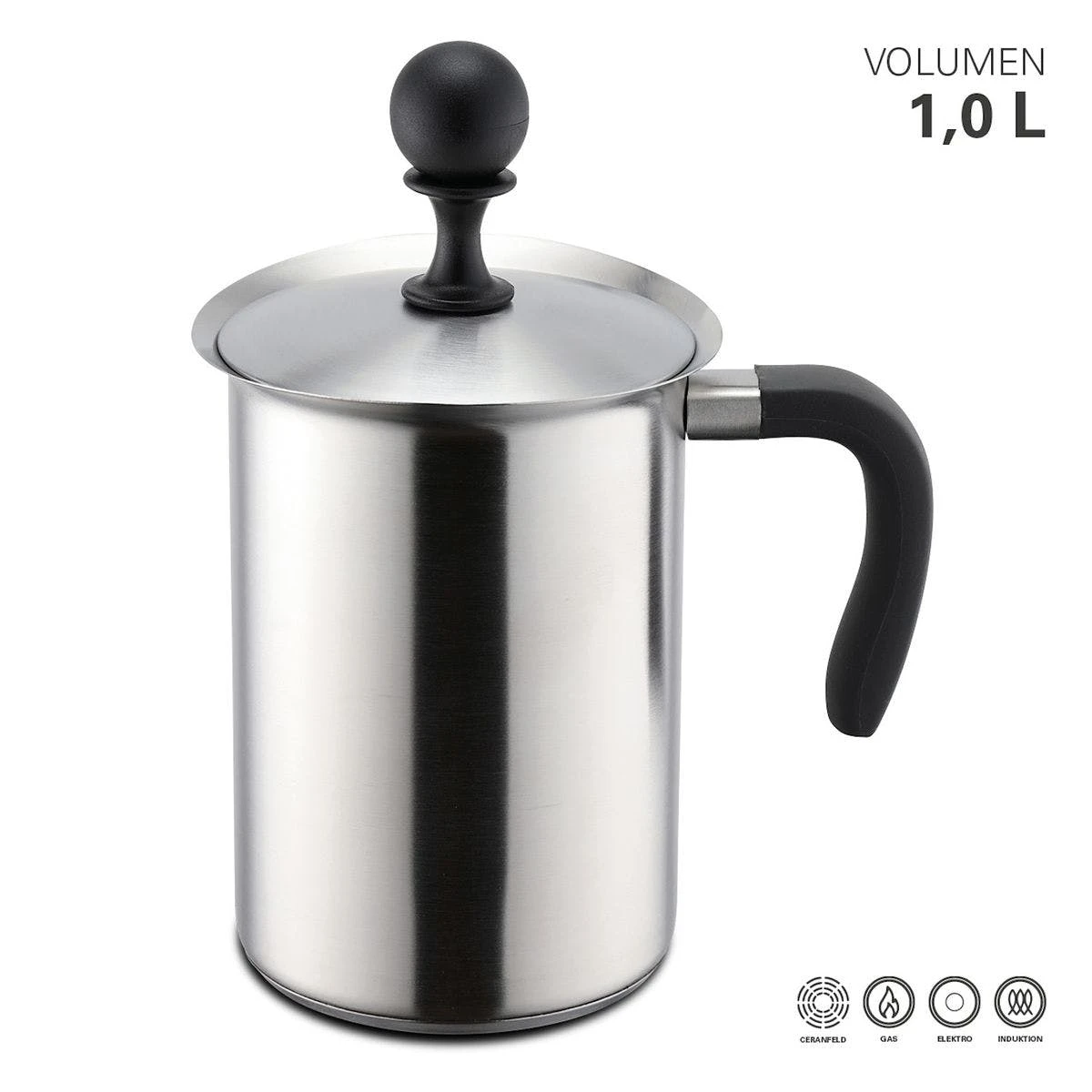 Null Edelstahl Milchaufschäumer Aufschäumbecher Milchkanne Induktionsgeeignet 1000ml 6 Null Edelstahl Milchaufschäumer Aufschäumbecher Milchkanne Induktionsgeeignet 1000ml – Bild 6