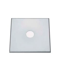 Null Abdeckplatte CNS, 1 Cm Abgekantet, 220 X 220 Mm, 60 Mm Bohrung