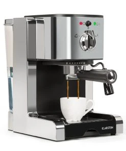 Klarstein Passionata 20 Espressomaschine 20 Bar Capuccino Milchschaum Silber