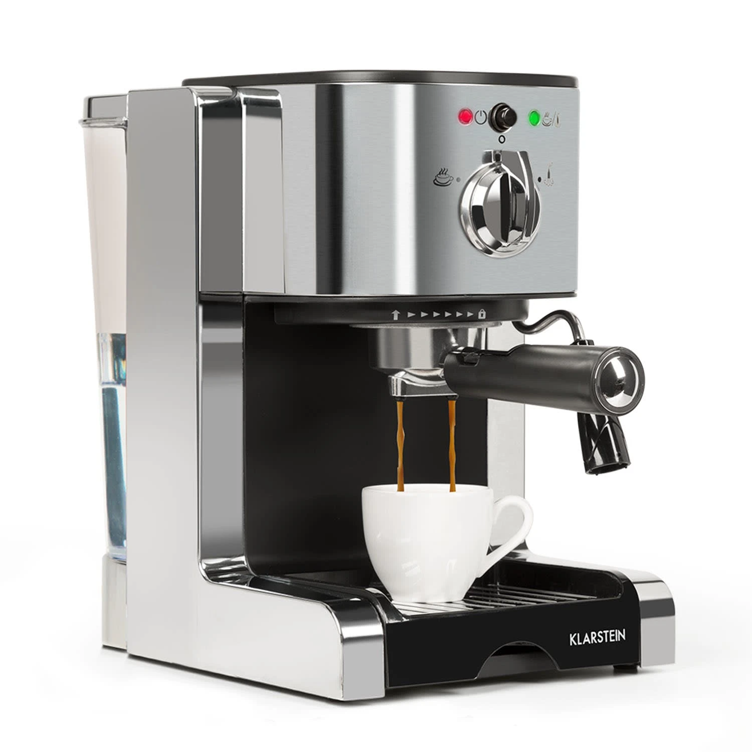 Klarstein Passionata 20 Espressomaschine 20 Bar Capuccino Milchschaum Silber 1 Klarstein Passionata 20 Espressomaschine 20 Bar Capuccino Milchschaum Silber