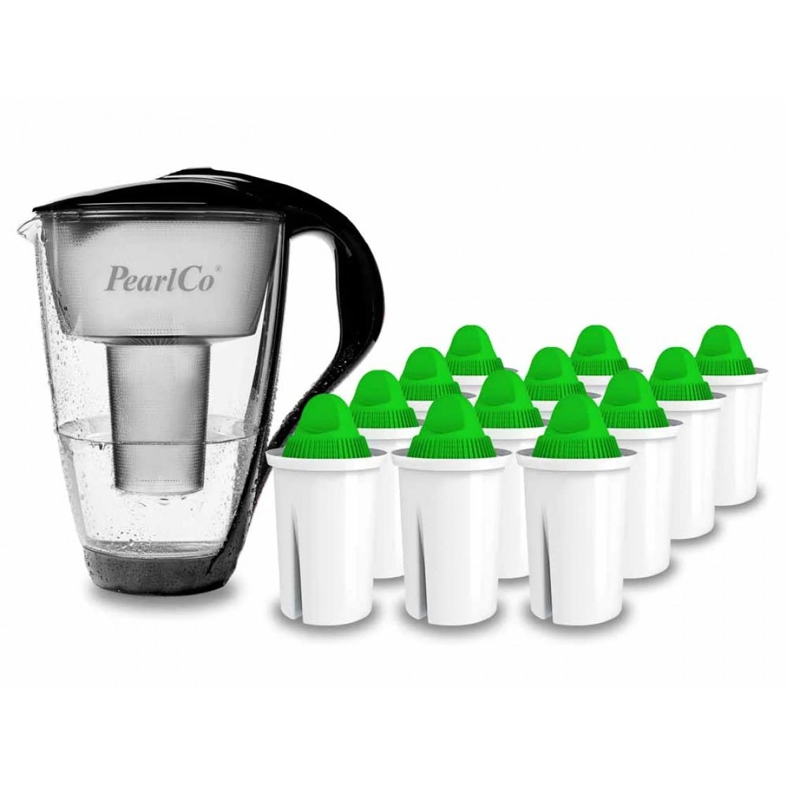 Pearlco Glas-Wasserfilter Anthrazit Inkl. 3 Alkaline Filterkartuschen 6 Pearlco Glas-Wasserfilter Anthrazit Inkl. 3 Alkaline Filterkartuschen – Bild 6