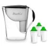 Pearlco Wasserfilter Fashion Anthrazit Inkl. 3 Alkaline Filterkartuschen