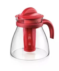 Null Tescoma Teekanne Glas Mit Teesieb Rot Kaffeekanne Teebereiter Teekessel 1,5 L