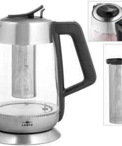 Null LENTZ Wasserkocher Glas 74128 2200W 1,7 Liter LED Beleuchtung Drahtlose Steuerung Edelstahl, Silber -HENDI-Geschäft a506c49b eeb1 4669 b6a8 ea5dce21a669 6
