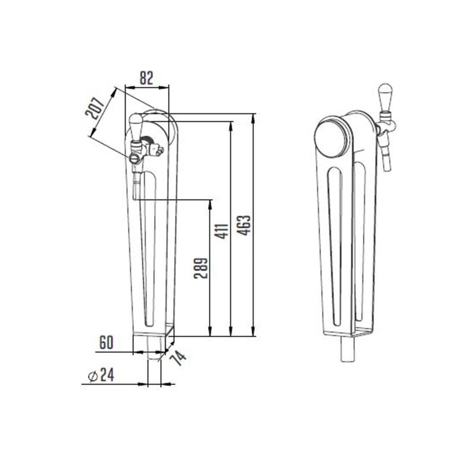 Null Schanksäule Modell Naked One Taplite, 1-leitig 6 Null Schanksäule Modell Naked One Taplite, 1-leitig – Bild 6